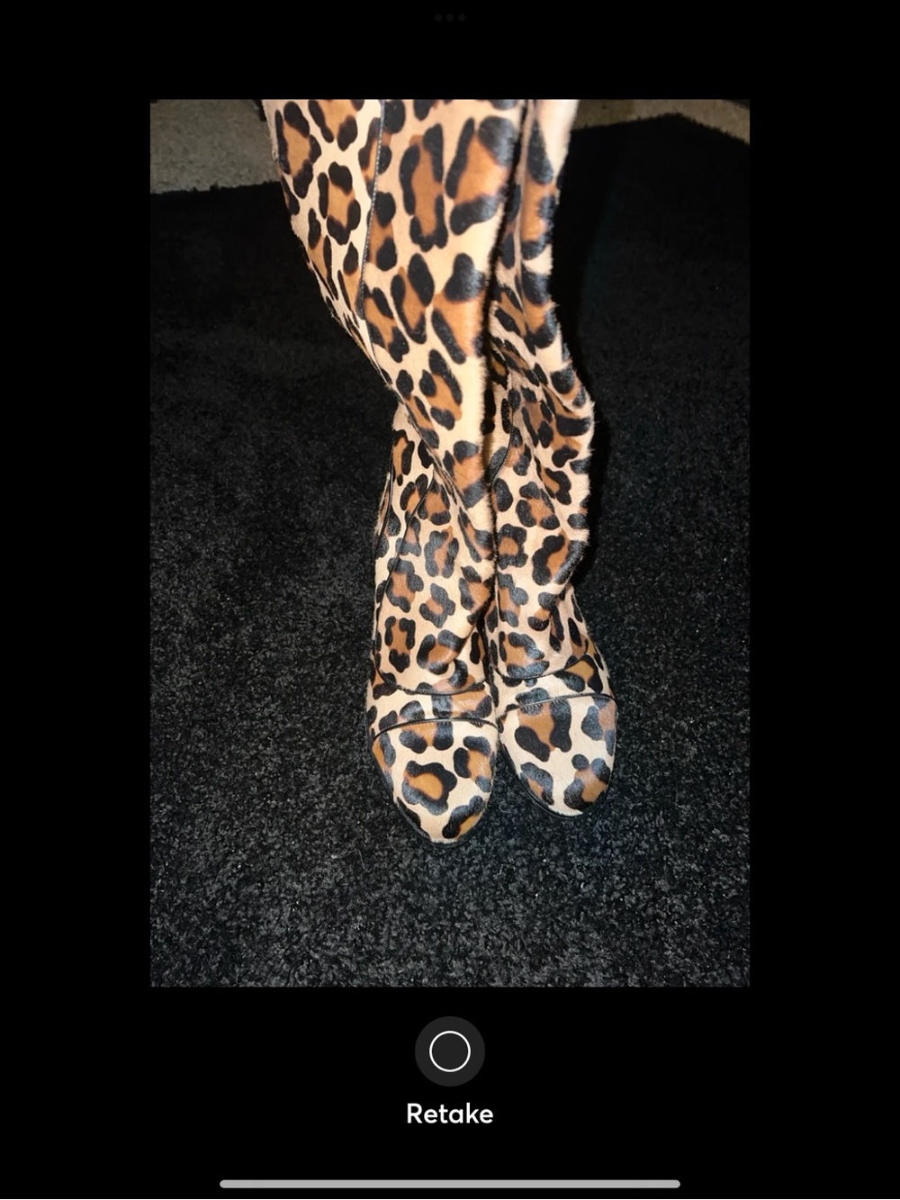 Michael Kors Leopard-Print Over-the-Knee Boots in Tan and Black